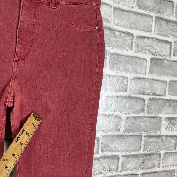 DL1961 Farrow Cropped High Rise Instasulpt Skinny Wine Colored Jeans Womens 29 - Picture 3 of 12